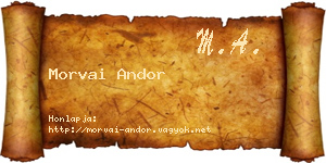 Morvai Andor névjegykártya